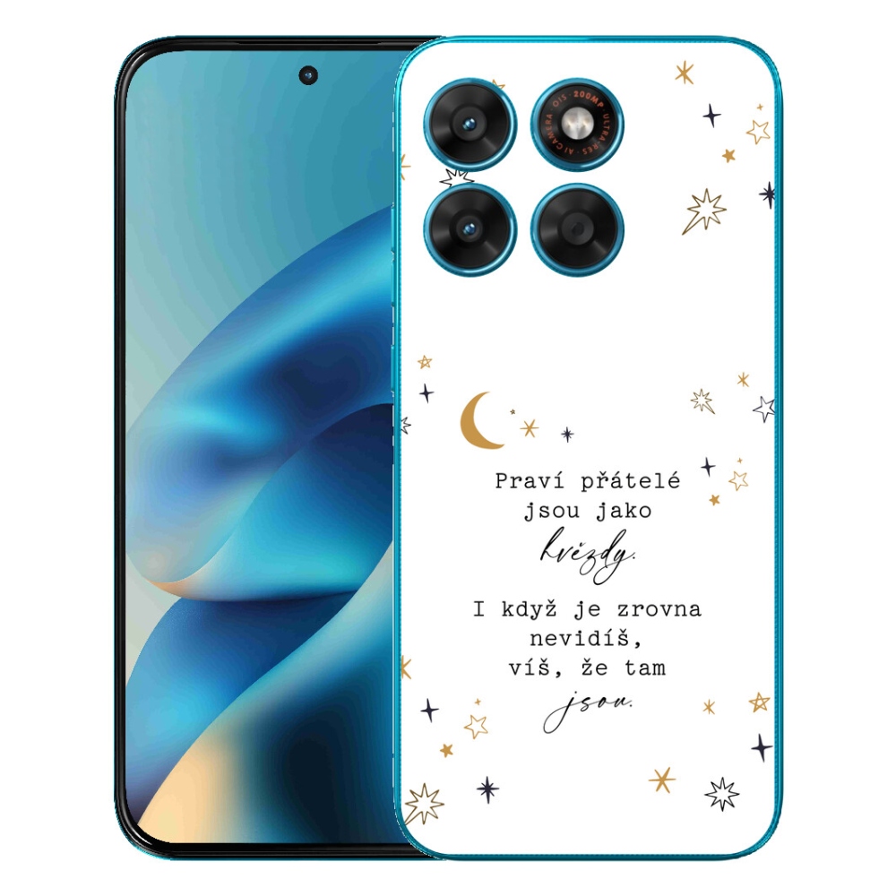 Gélový obal mmCase pre Motorola Moto G87/G77/G67 – citát 6 na bielom pozadí