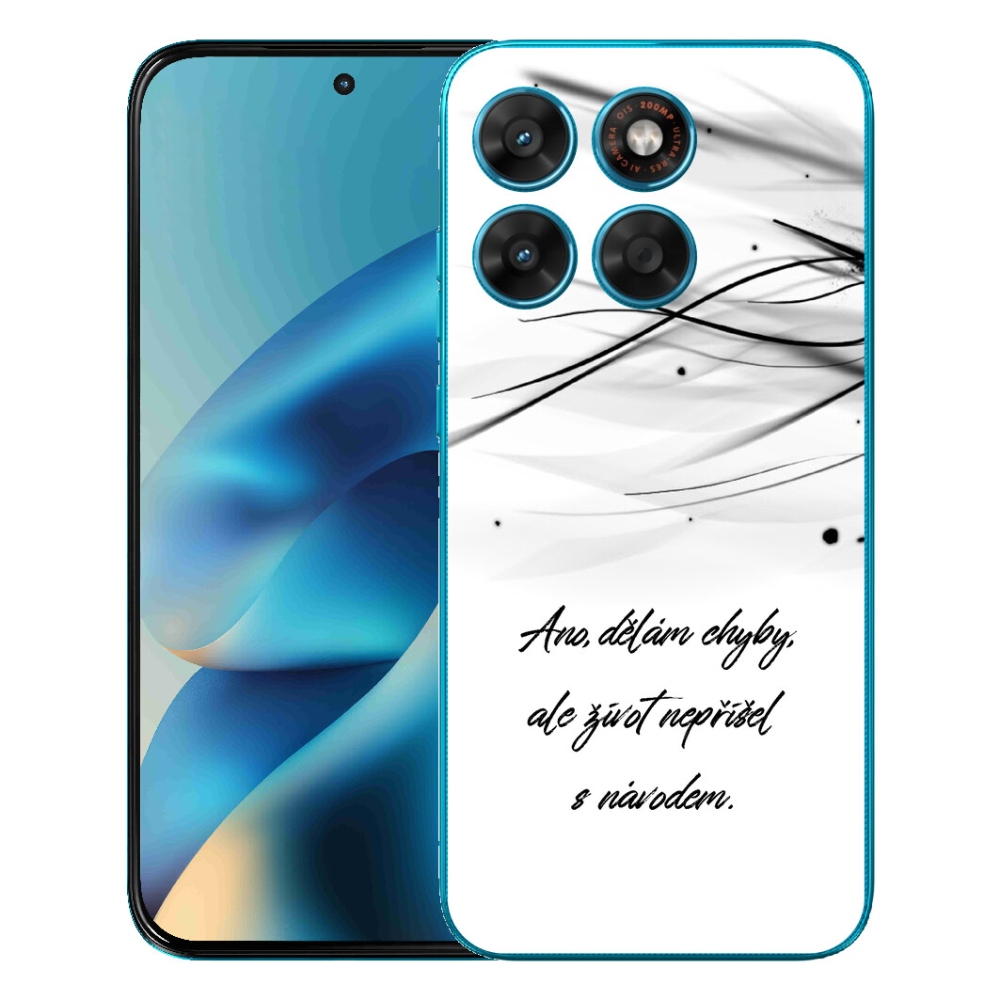 Gélový obal mmCase pre Motorola Moto G87/G77/G67 – citát na bielom pozadí