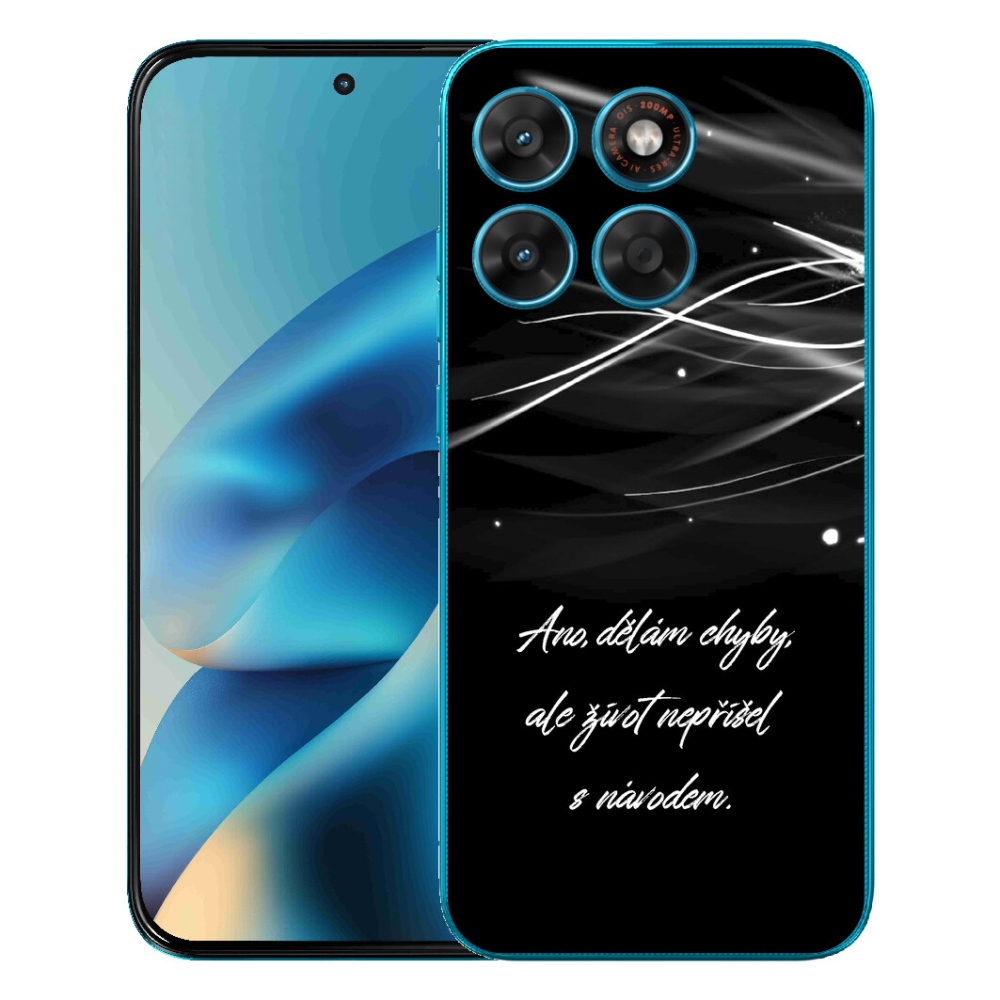 Gélový obal mmCase pre Motorola Moto G87/G77/G67 – citát na čiernom pozadí