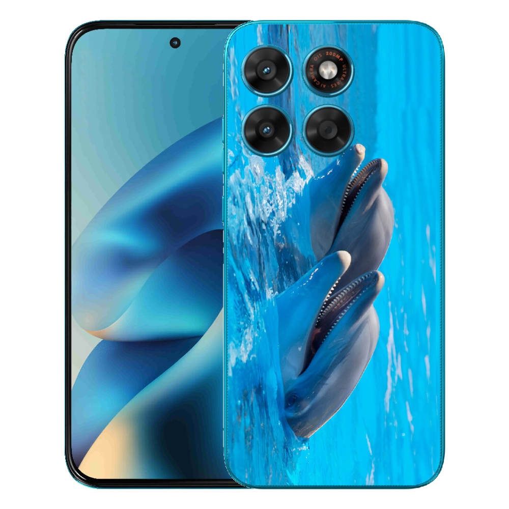 Gélový obal mmCase pre Motorola Moto G87/G77/G67 – delfíny