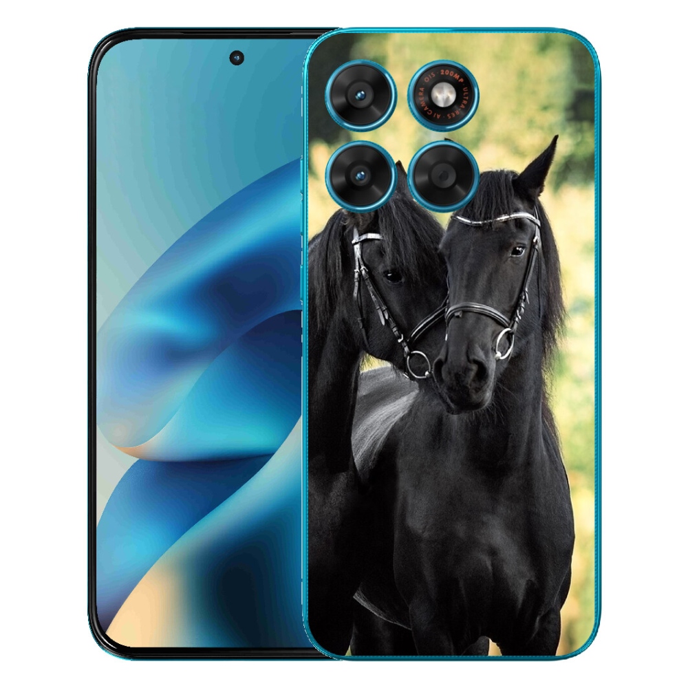 Gélové puzdro mmCase pre Motorola Moto G87/G77/G67 – dva čierne kone