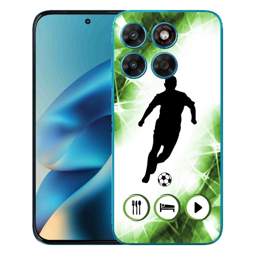 Gélový obal mmCase pre Motorola Moto G87/G77/G67 – futbalista