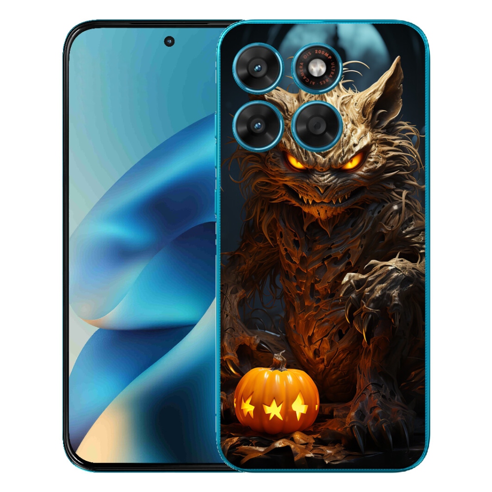 Gélový obal mmCase pre Motorola Moto G87/G77/G67 – halloweenská príšera