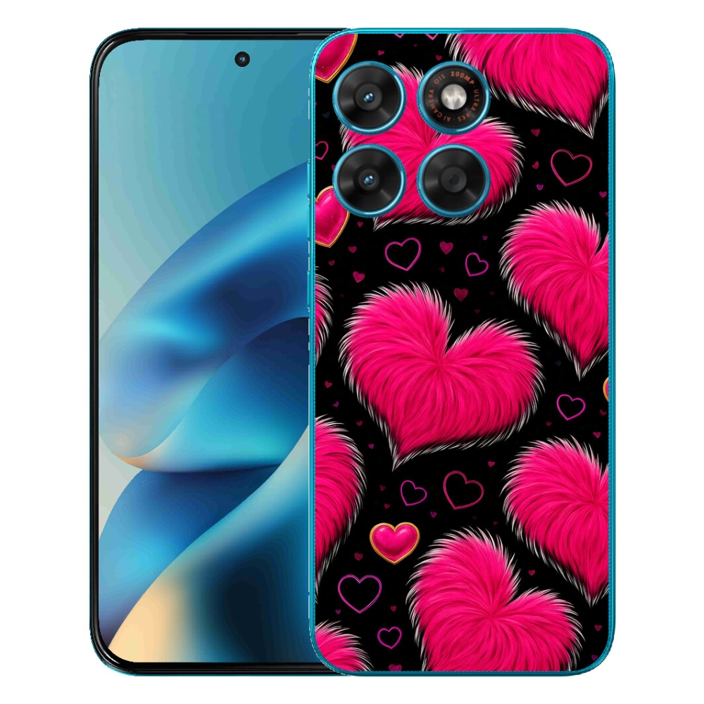Gélový obal mmCase pre Motorola Moto G87/G77/G67 – jemné srdiečka