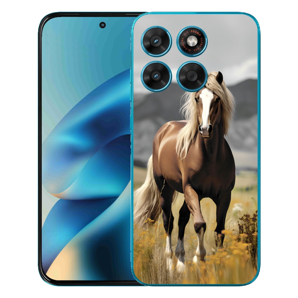 Gélový obal mmCase pre Motorola Moto G87/G77/G67 – hnedý kôň 1