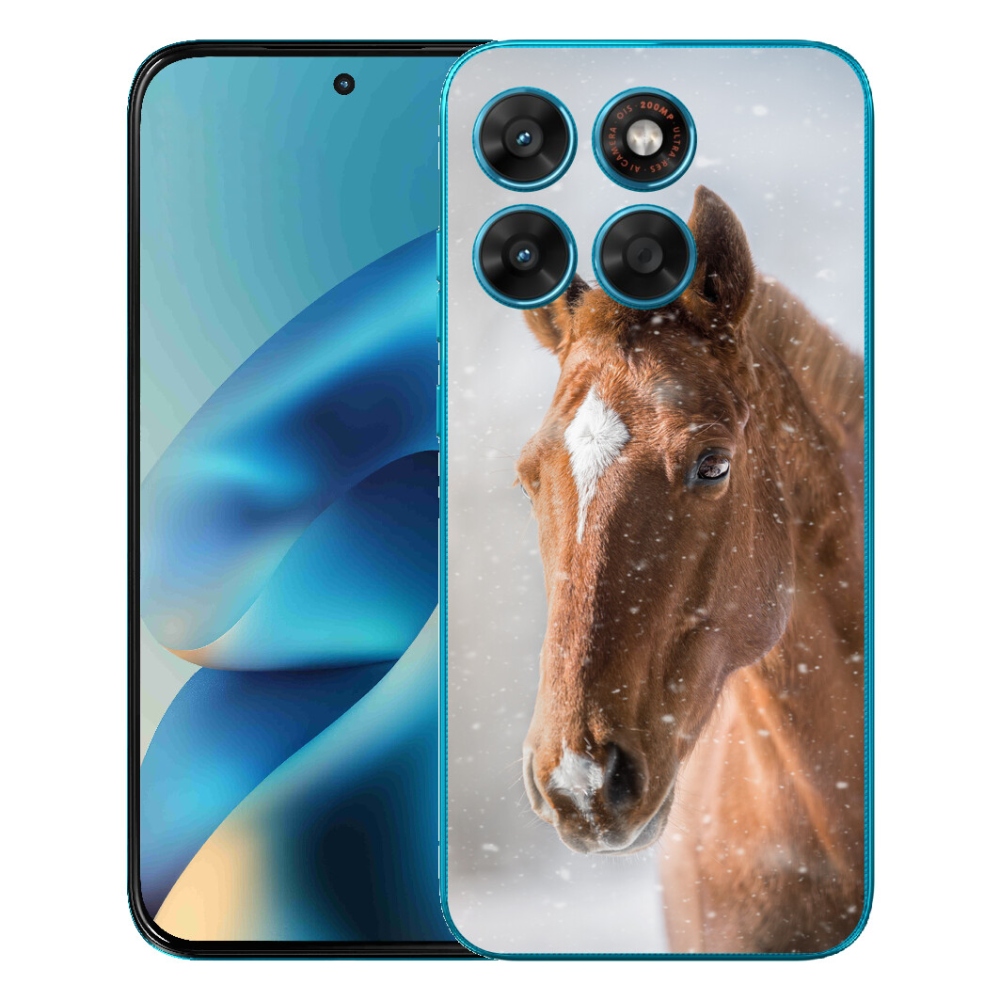Gélový obal mmCase pre Motorola Moto G87/G77/G67 – hnedý kôň 2
