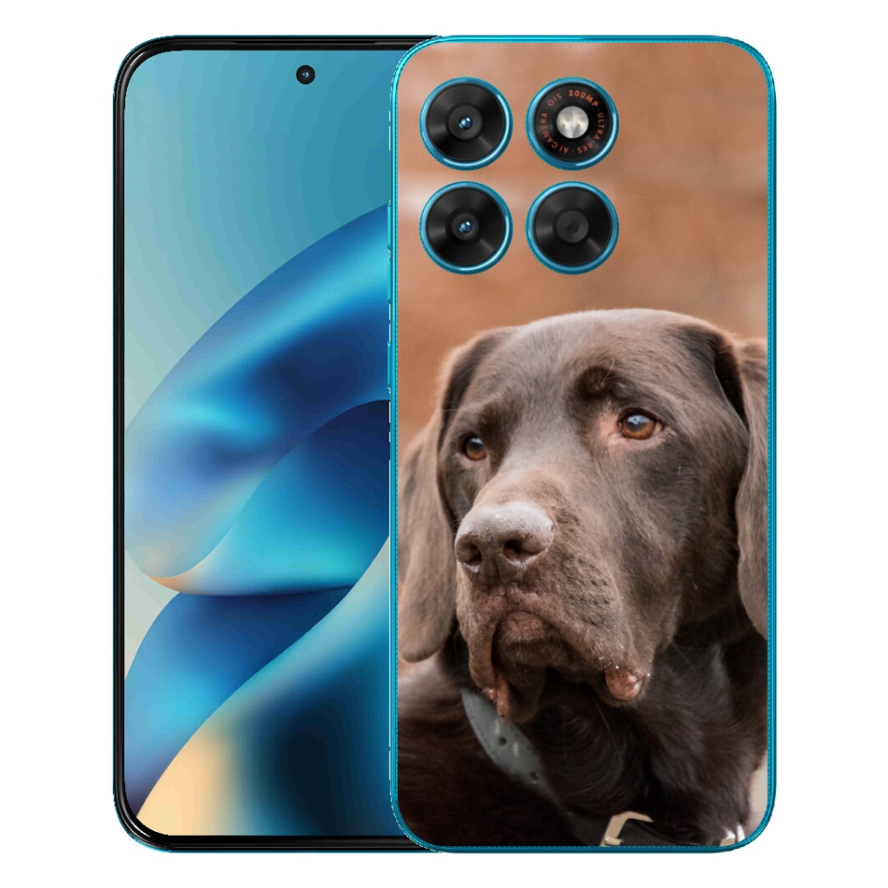 Gélový obal mmCase pre Motorola Moto G87/G77/G67 – hnedý labrador