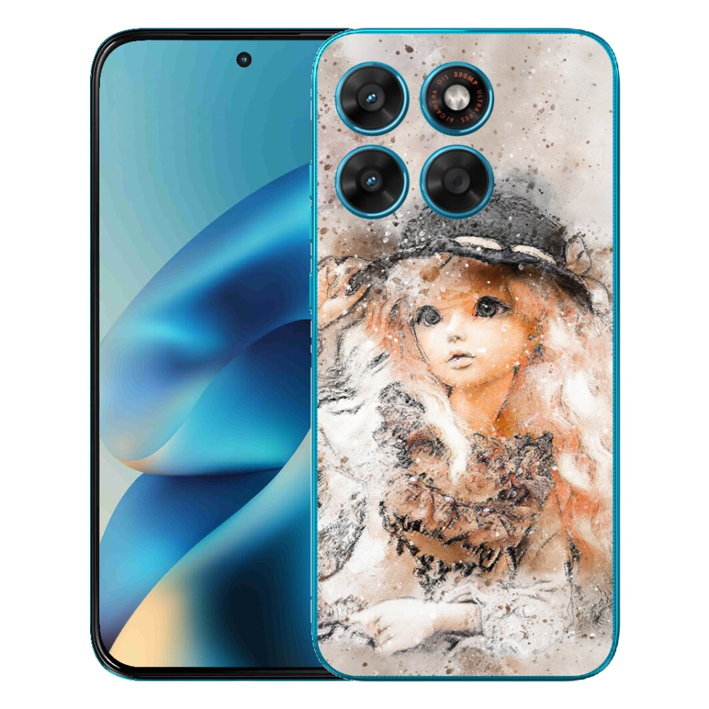 Gélový obal mmCase pre Motorola Moto G87/G77/G67 – dievčatko s klobúkom