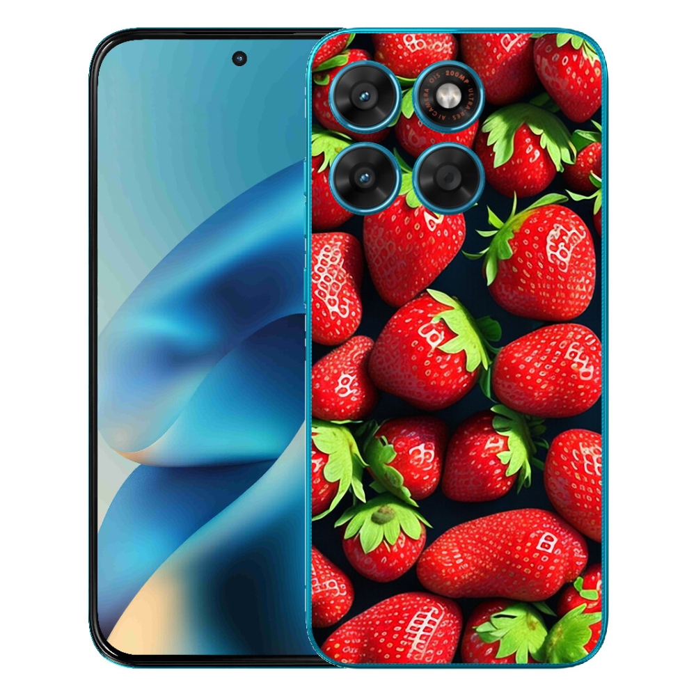 Gélový obal mmCase pre Motorola Moto G87/G77/G67 – jahody