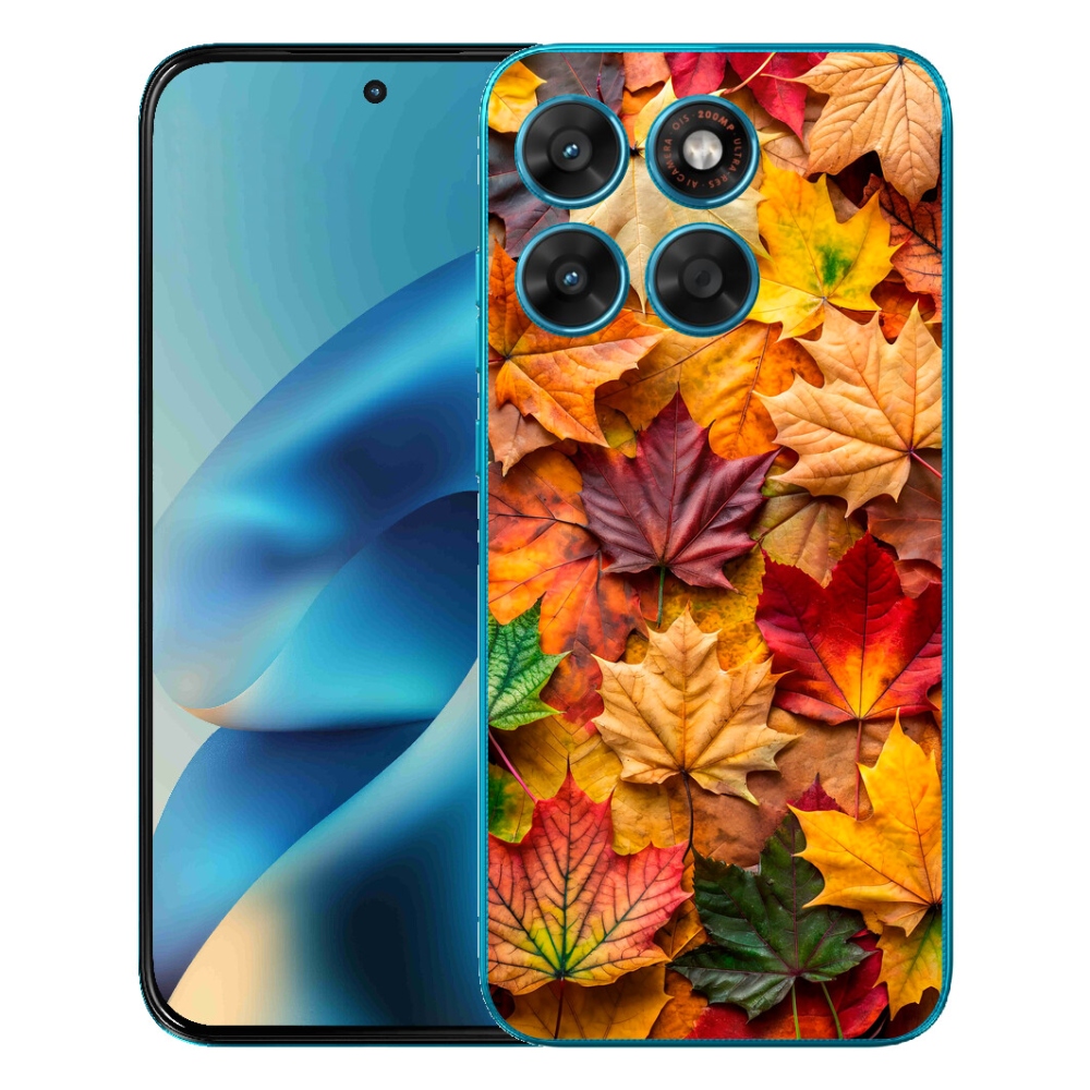 Gélový obal mmCase pre Motorola Moto G87/G77/G67 – javorové listy 2