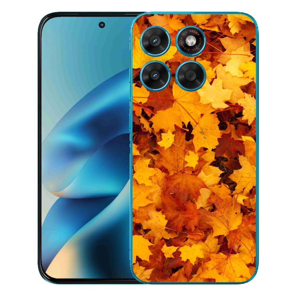 Gélový obal mmCase pre Motorola Moto G87/G77/G67 – javorové listy
