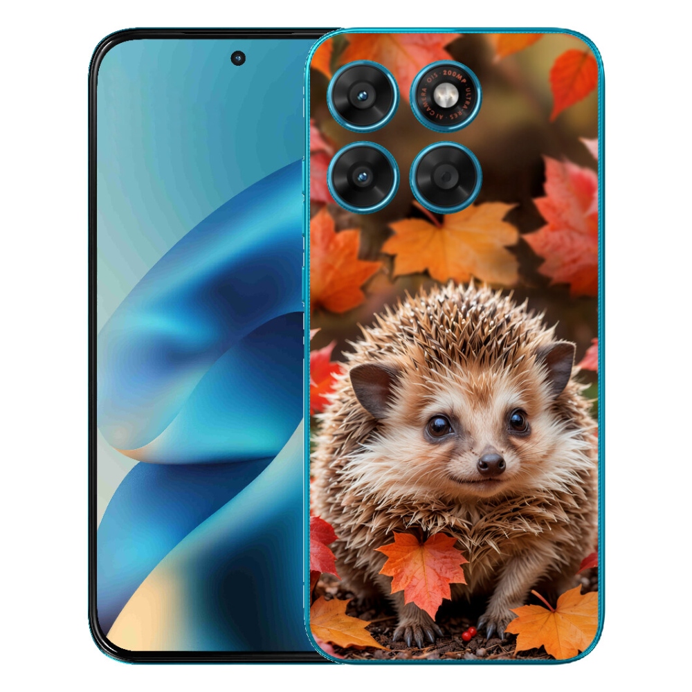 Gélový obal mmCase pre Motorola Moto G87/G77/G67 – ježko v lístí