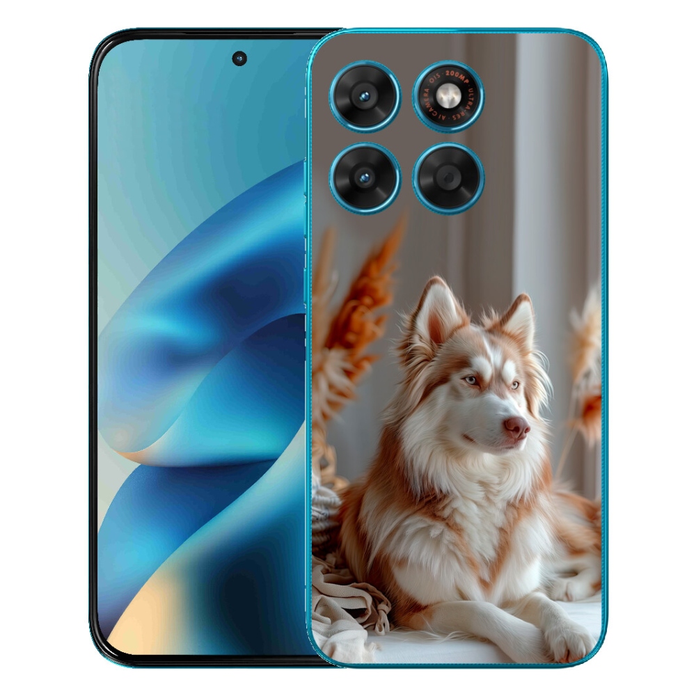 Gélový obal mmCase pre Motorola Moto G87/G77/G67 – pokojný sibírsky husky