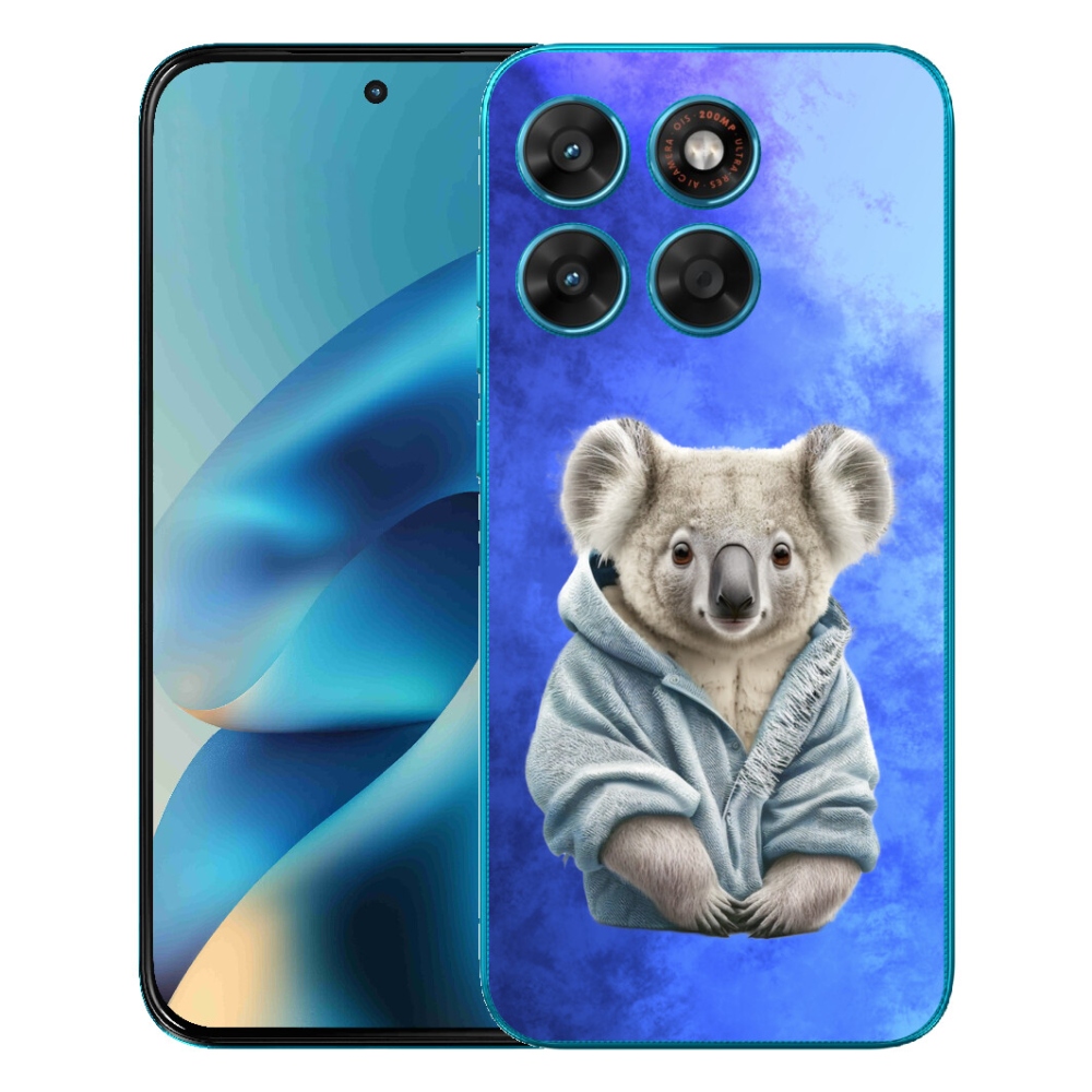 Gélový obal mmCase pre Motorola Moto G87/G77/G67 – koala v svetri