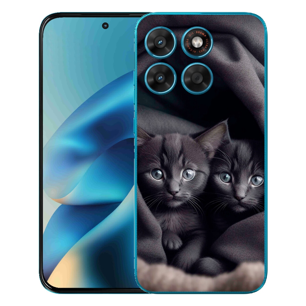 Gélový obal mmCase pre Motorola Moto G87/G77/G67 – mačacie duo