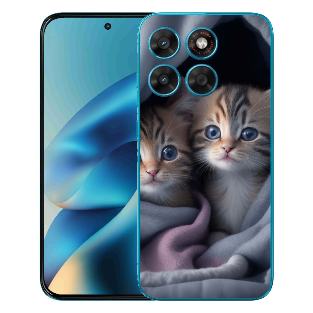 Gélový obal mmCase pre Motorola Moto G87/G77/G67 – mačacie duo 2