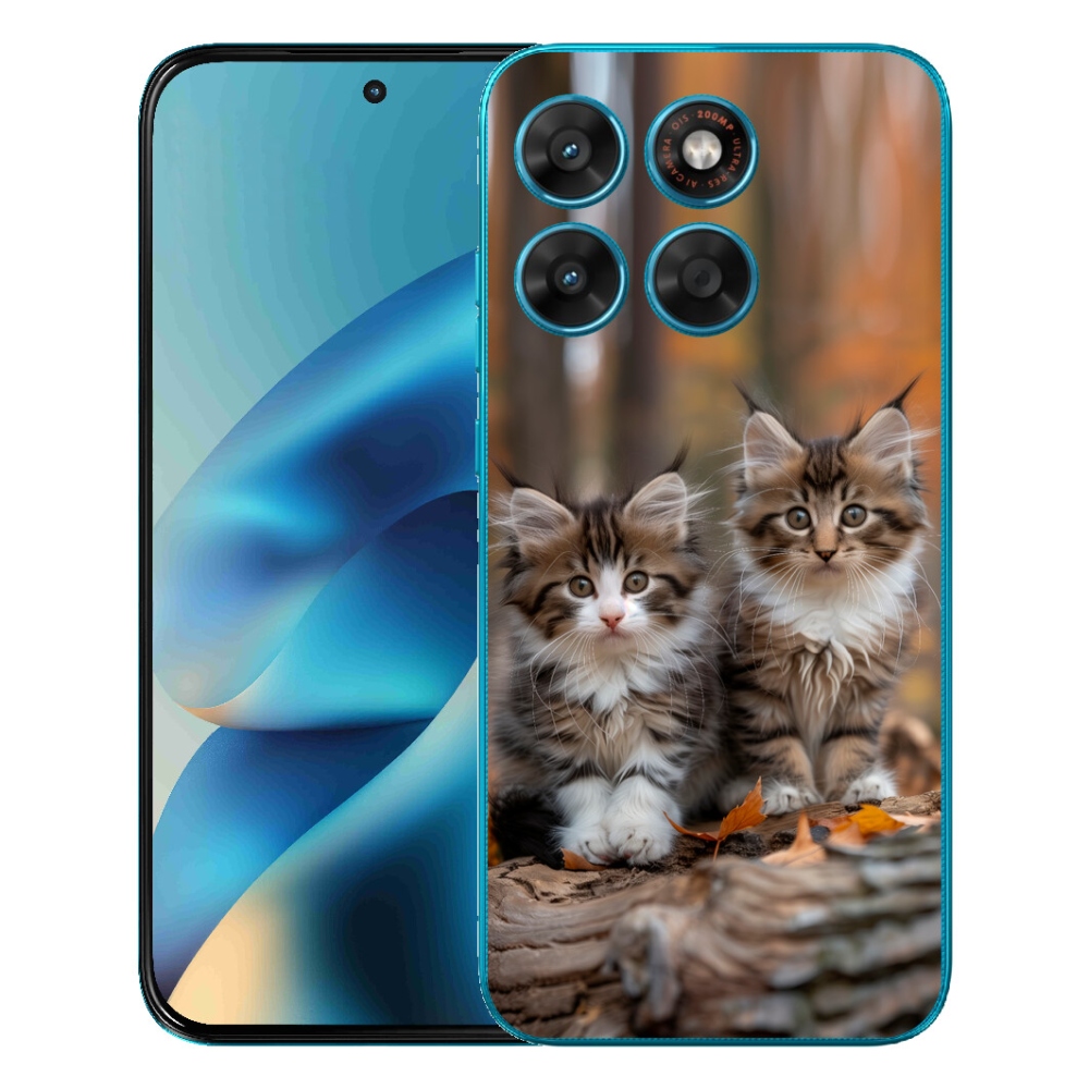 Gélový obal mmCase pre Motorola Moto G87/G77/G67 – mačacie duo 3