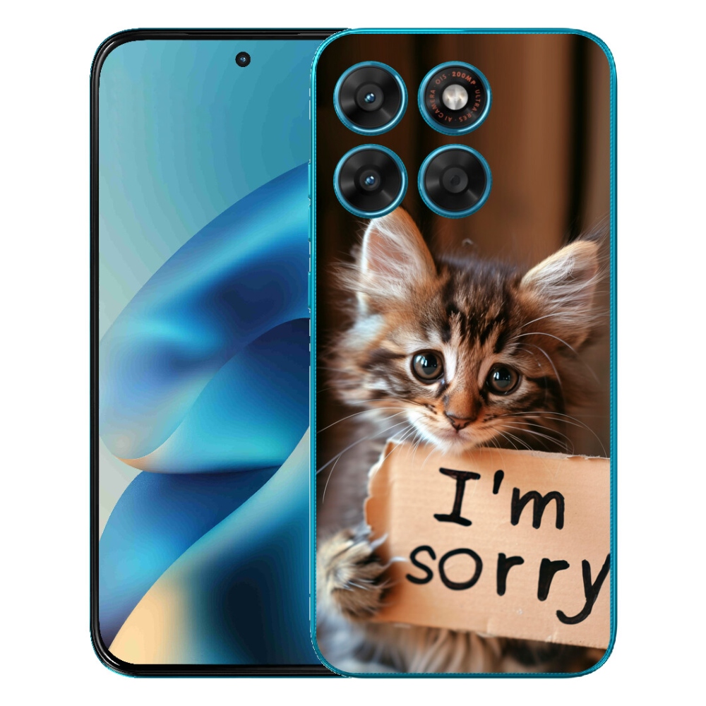 Gélový obal mmCase pre Motorola Moto G87/G77/G67 – mačací motív