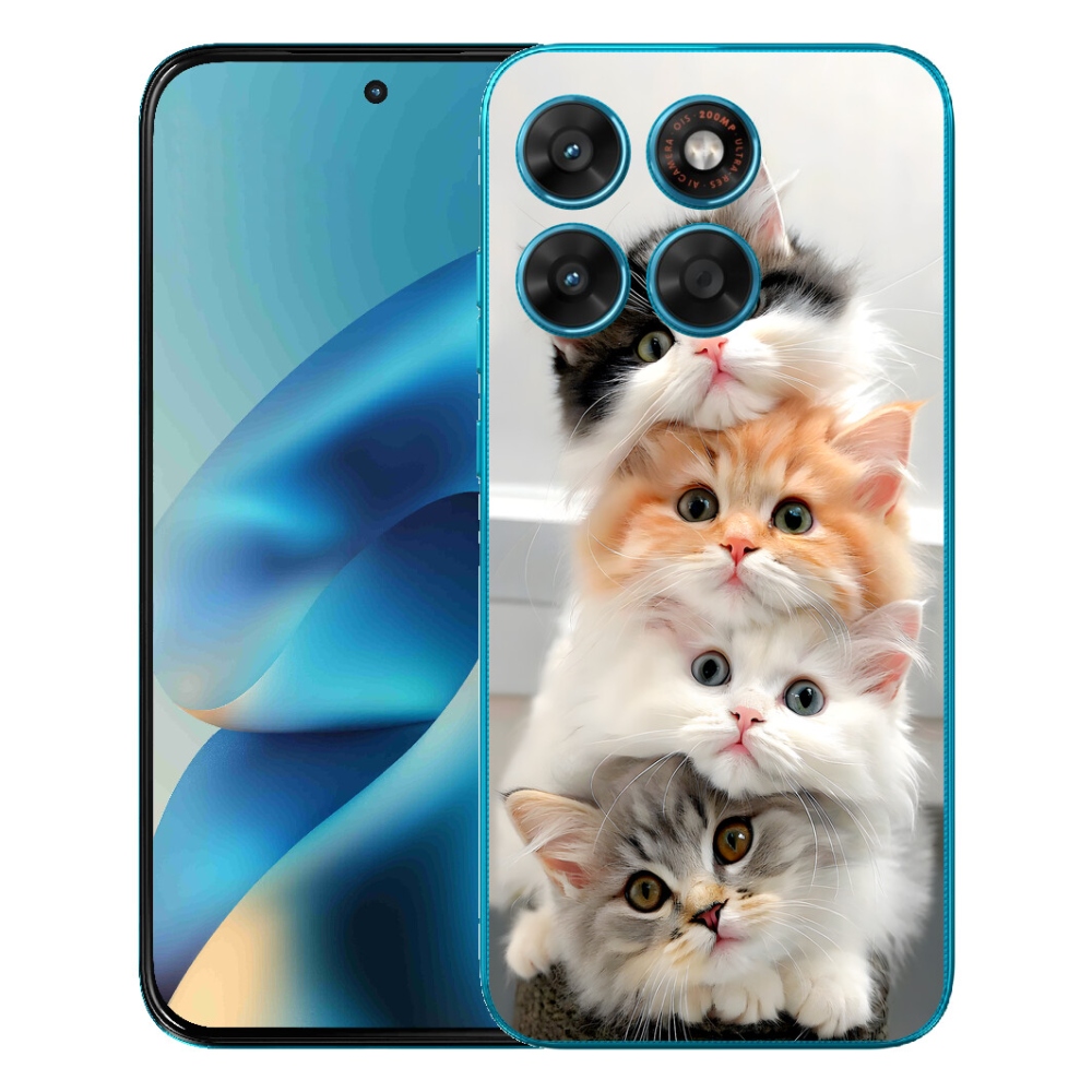Gélový obal mmCase pre Motorola Moto G87/G77/G67 – mačacie partička