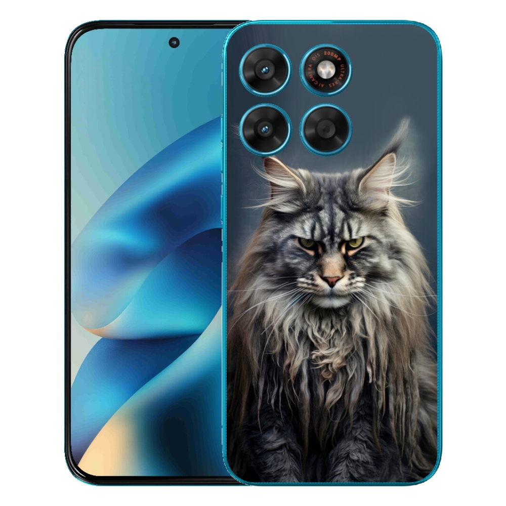 Gélový obal mmCase pre Motorola Moto G87/G77/G67 – mačací vzhľad 4