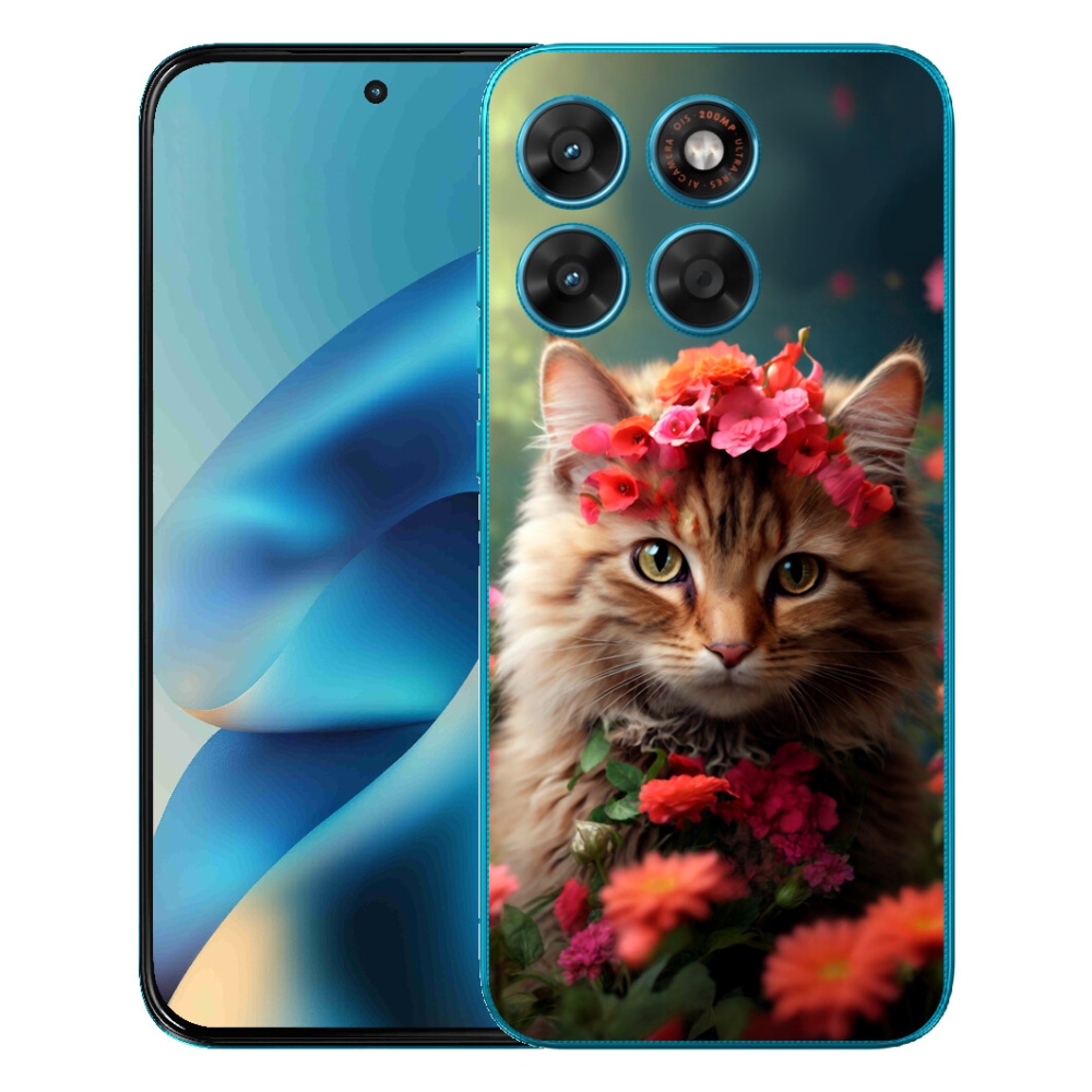 Gélový obal mmCase pre Motorola Moto G87/G77/G67 – mačací princezná