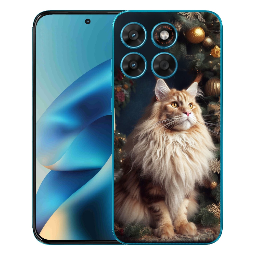 Gélový obal mmCase pre Motorola Moto G87/G77/G67 – mačka pri stromčeku
