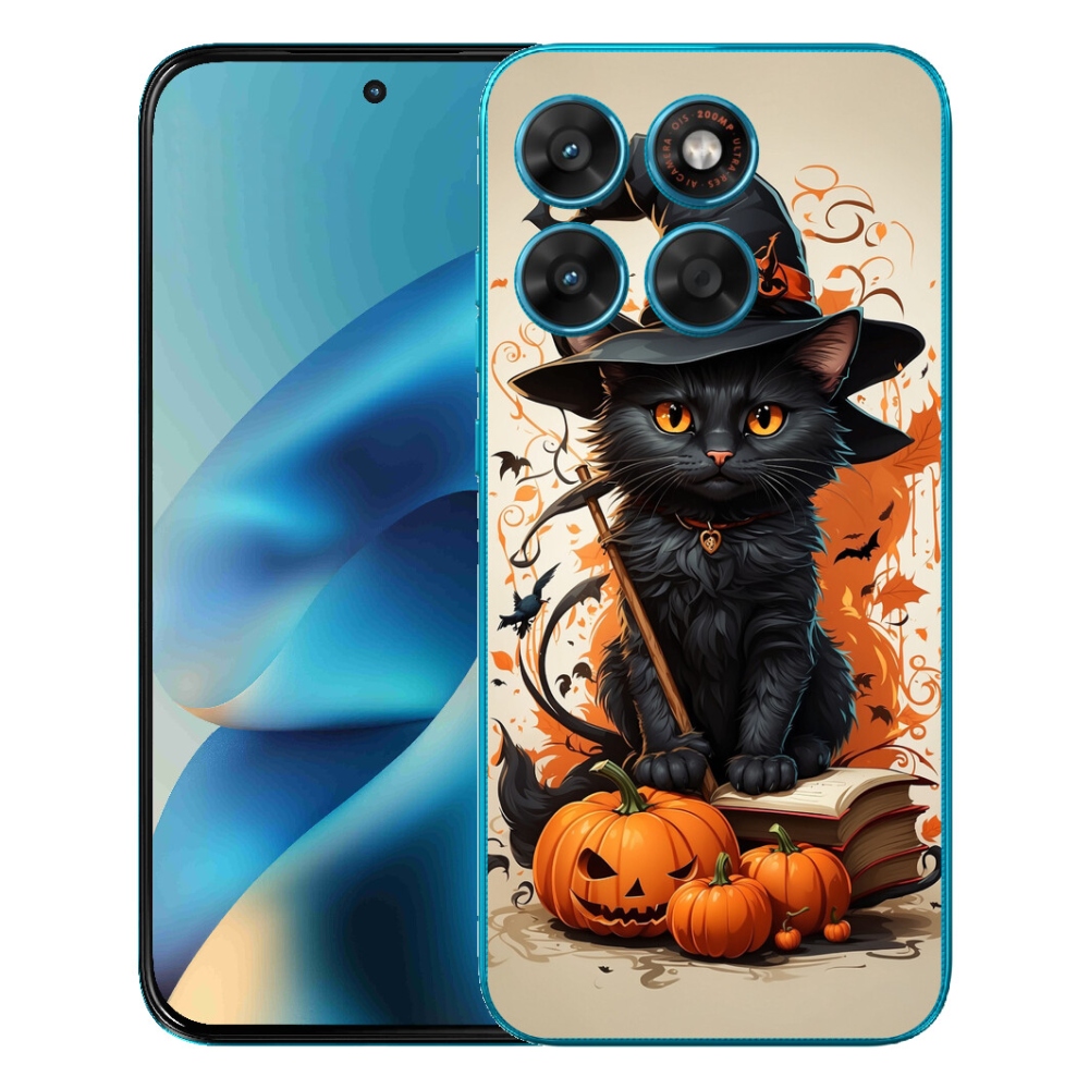 Gélový obal mmCase pre Motorola Moto G87/G77/G67 – čarodejnícky kocúr
