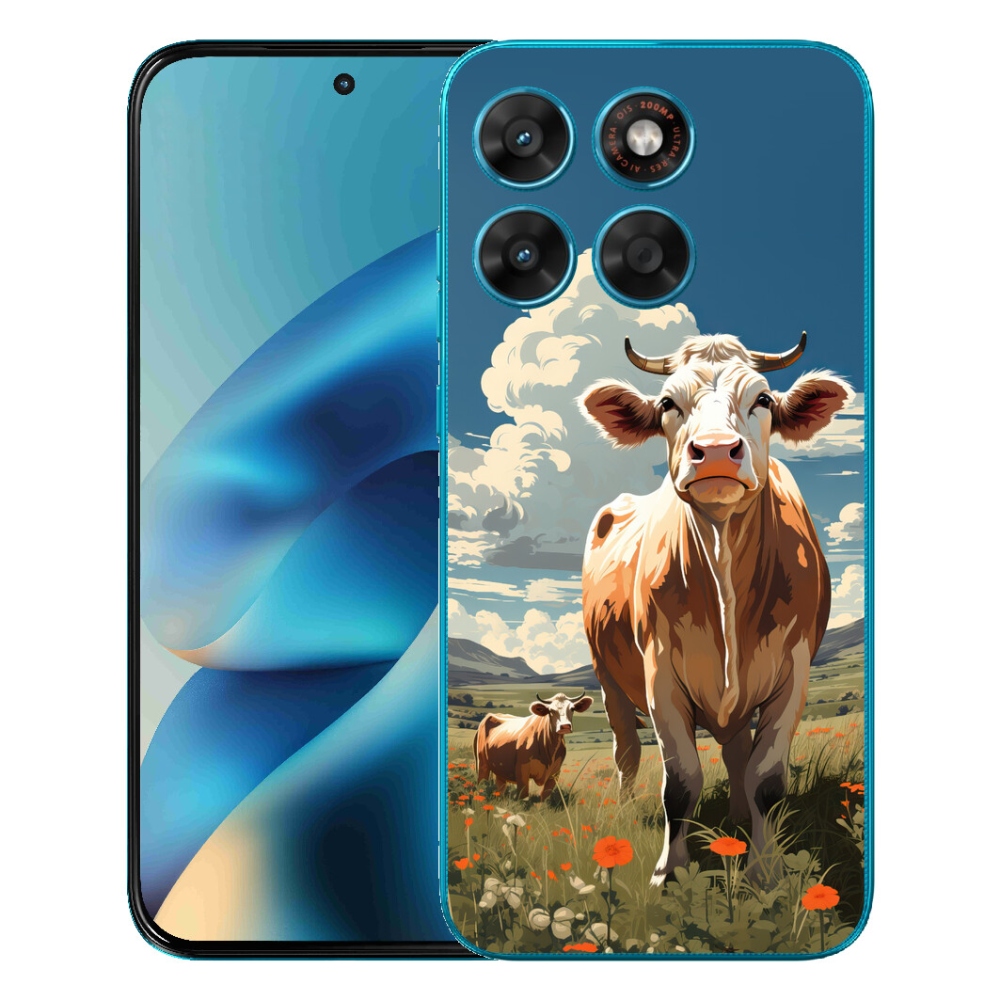 Gélový obal mmCase pre Motorola Moto G87/G77/G67 – kravy na lúke