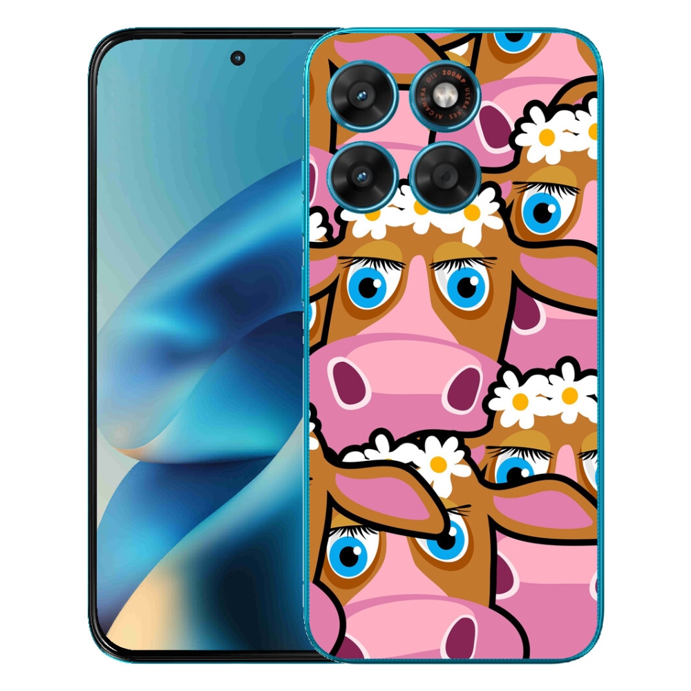 Gélové puzdro mmCase pre Motorola Moto G87/G77/G67 – kreslené kravičky
