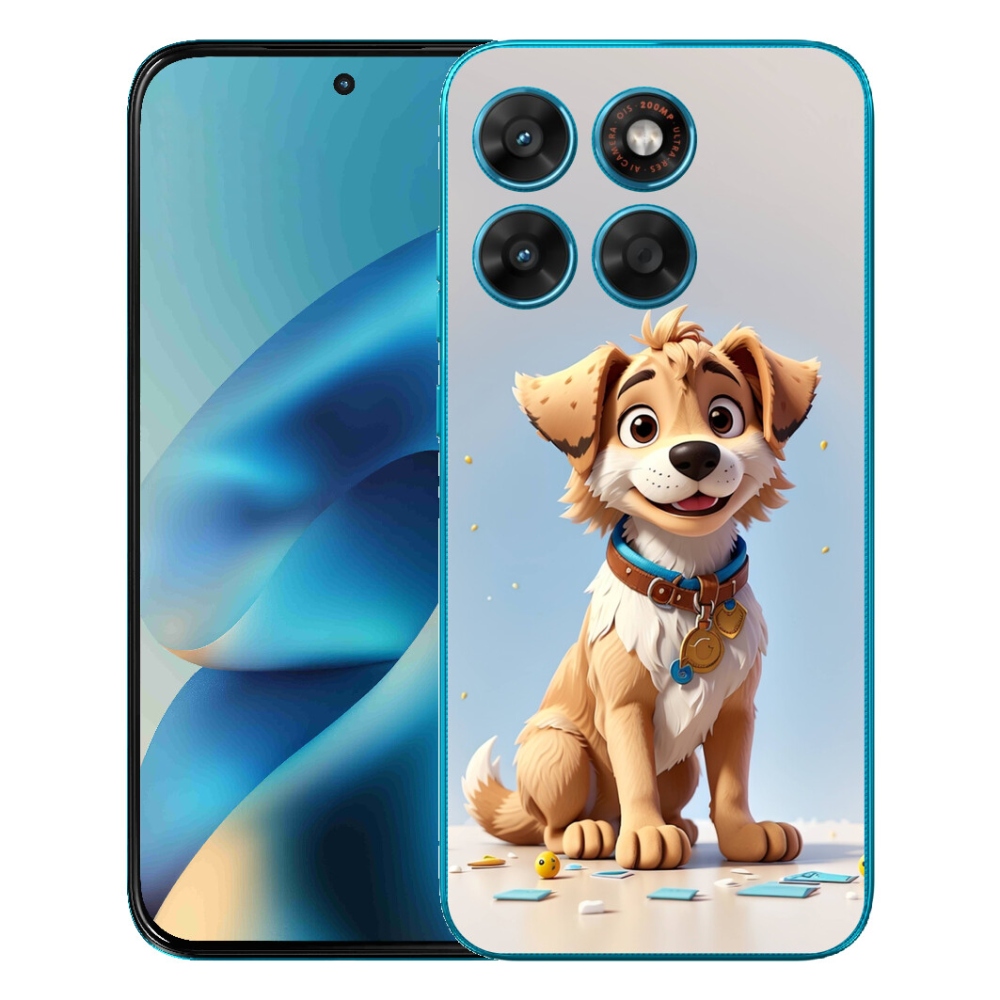 Gélové puzdro mmCase pre Motorola Moto G87/G77/G67 – kreslené šteniatko
