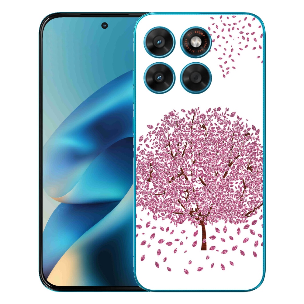 Gélový obal mmCase pre Motorola Moto G87/G77/G67 – kreslený strom s lístkami