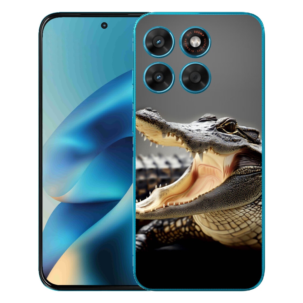 Gélový obal mmCase pre Motorola Moto G87/G77/G67 – krokodíl