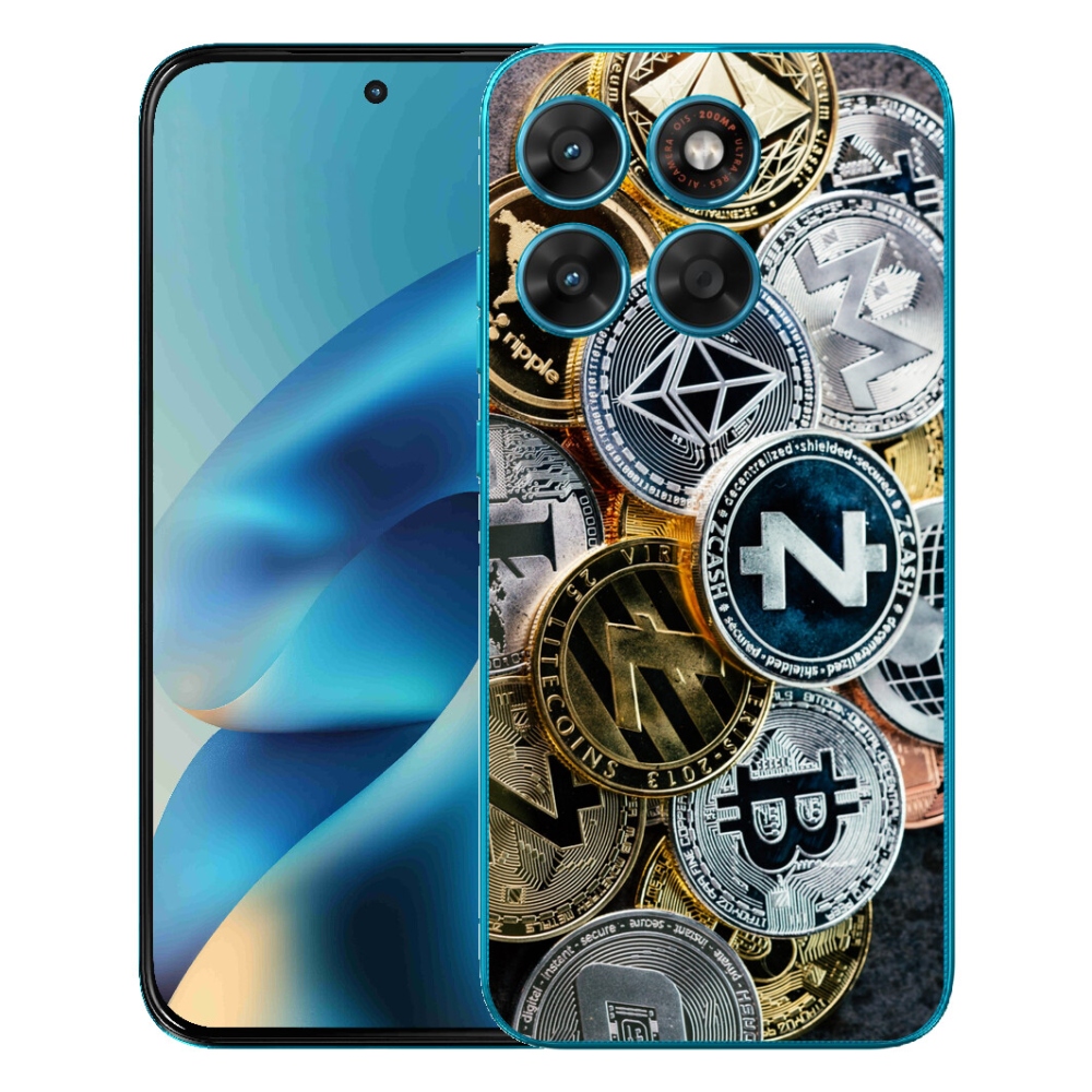 Gélový obal mmCase pre Motorola Moto G87/G77/G67 – kryptomeny