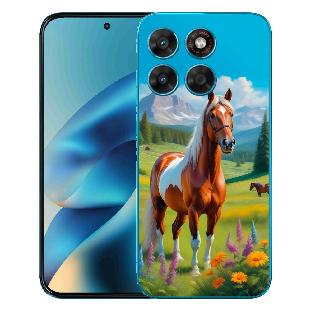 Gélový obal mmCase pre Motorola Moto G87/G77/G67 – kôň na lúke