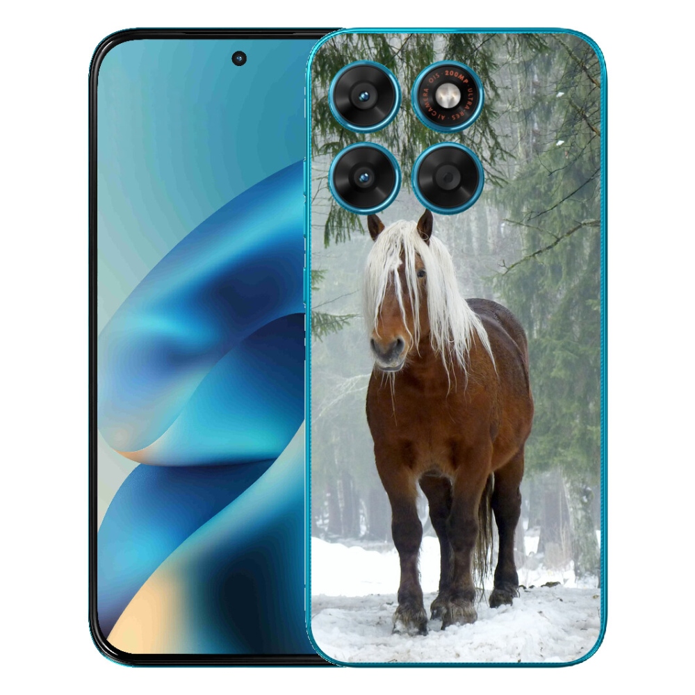 Gélový obal mmCase pre Motorola Moto G87/G77/G67 – kôň v lese