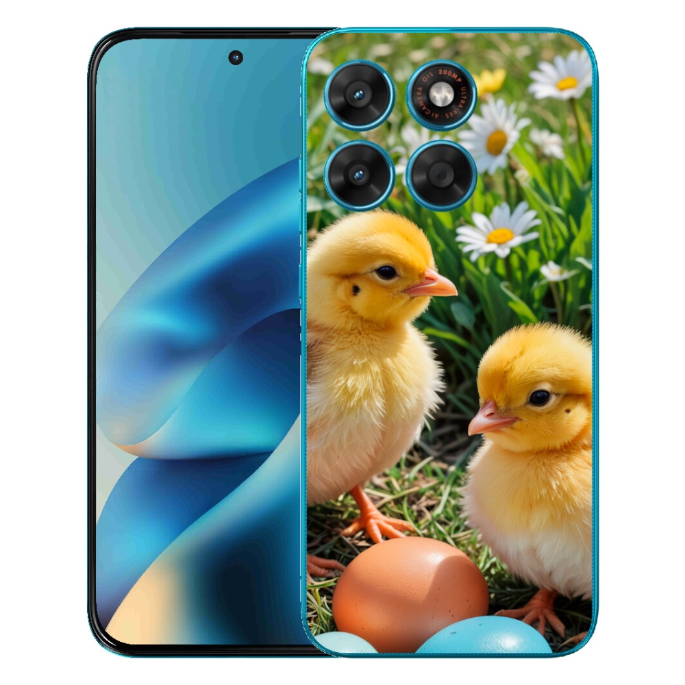 Gélový obal mmCase pre Motorola Moto G87/G77/G67 – kuriatka