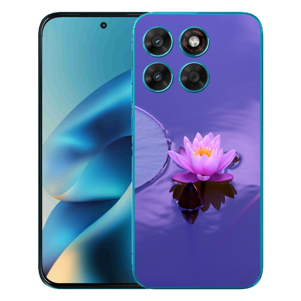 Gélový obal mmCase pre Motorola Moto G87/G77/G67 – kvet na hladine
