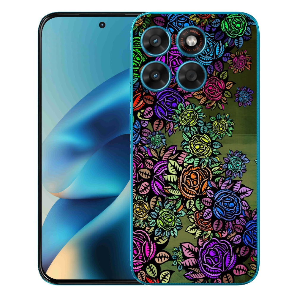 Gélový obal mmCase pre Motorola Moto G87/G77/G67 – kvety 6