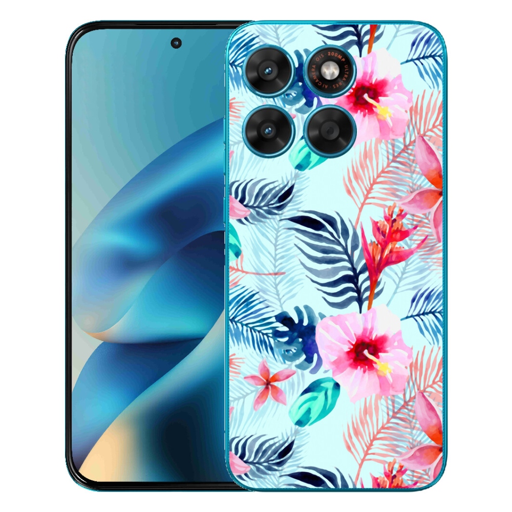 Gélový obal mmCase pre Motorola Moto G87/G77/G67 – kvety