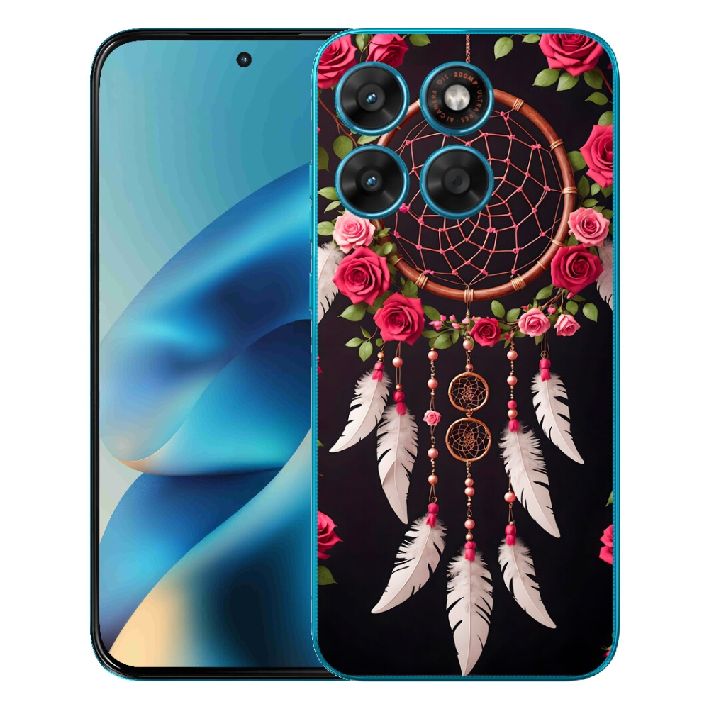 Gélový obal mmCase pre Motorola Moto G87/G77/G67 – lapač snov s ružami