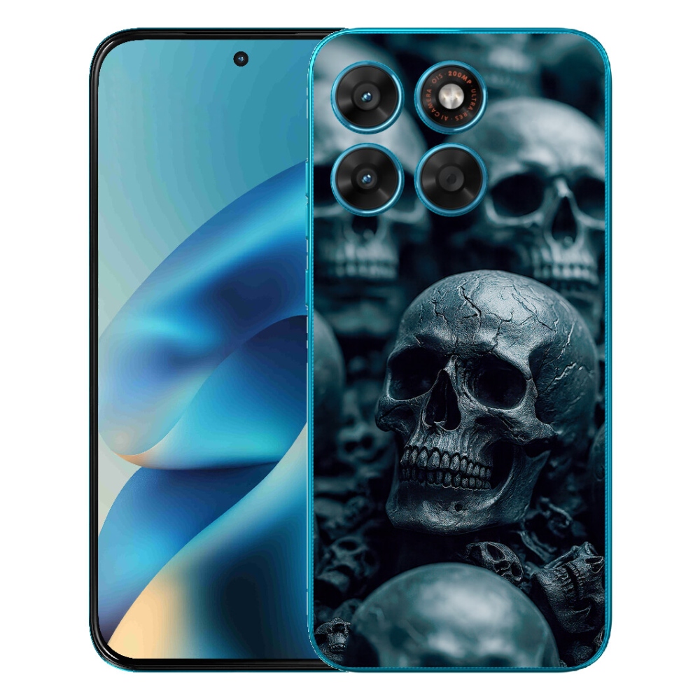 Gélový obal mmCase pre Motorola Moto G87/G77/G67 – lebka 2