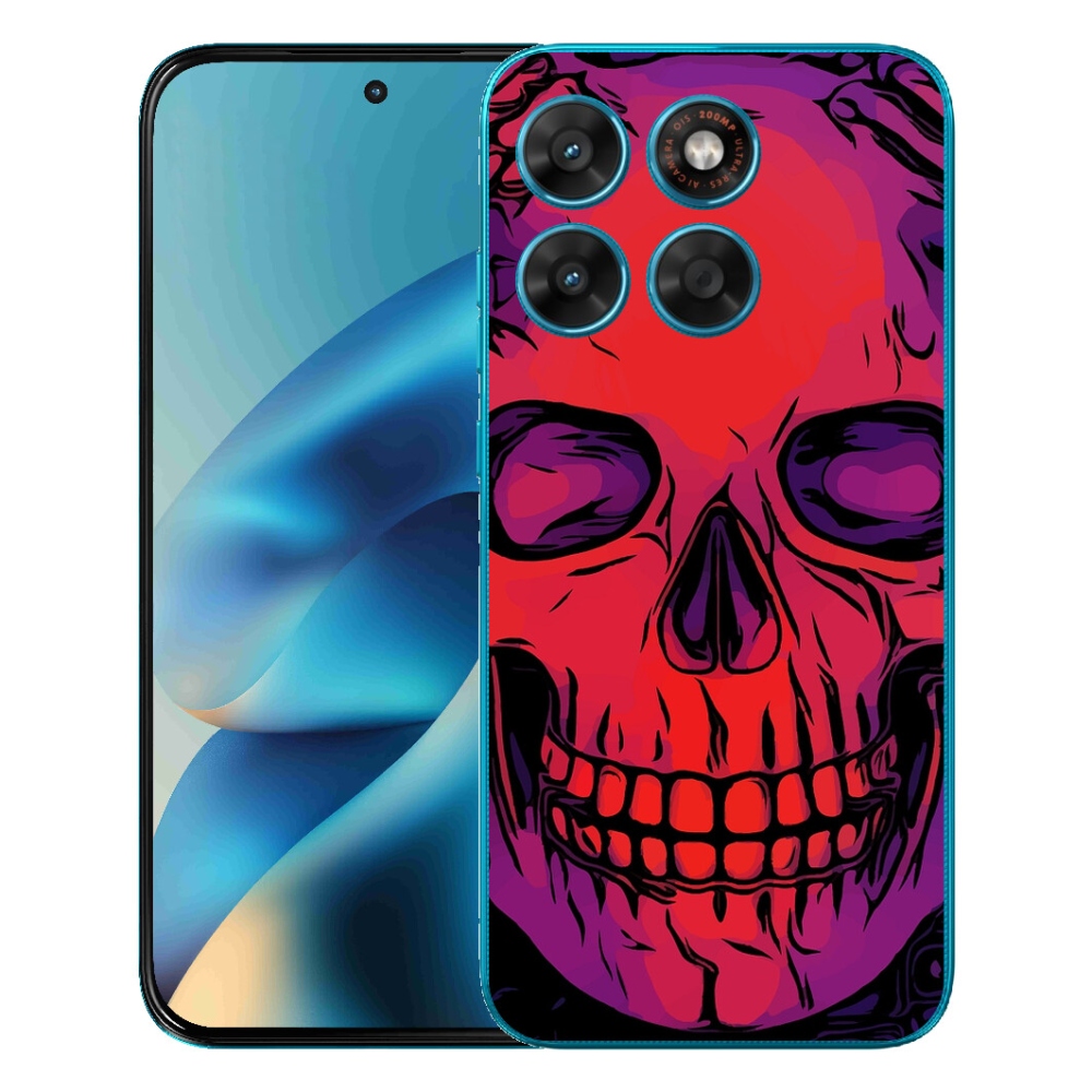 Gélový obal mmCase pre Motorola Moto G87/G77/G67 – lebka