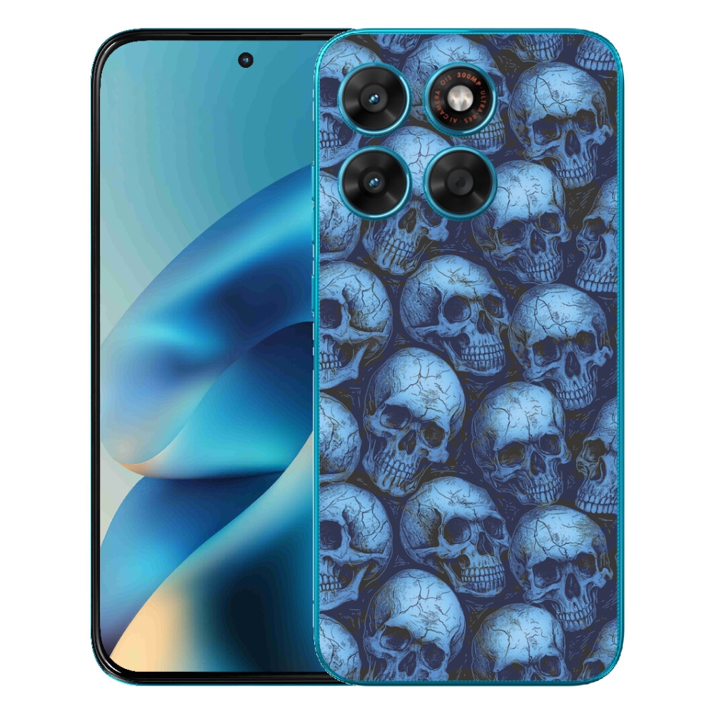 Gélový obal mmCase pre Motorola Moto G87/G77/G67 – lebky