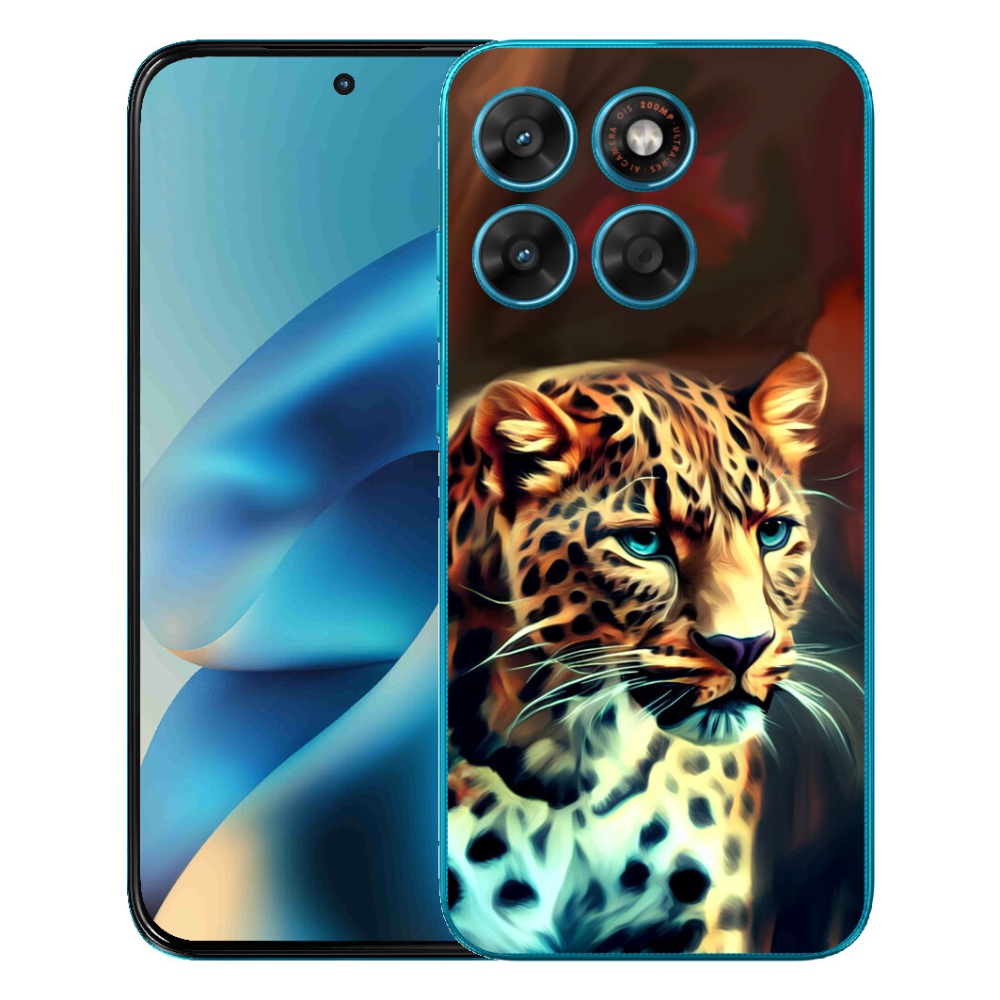 Gélový obal mmCase pre Motorola Moto G87/G77/G67 – leopardí vzor