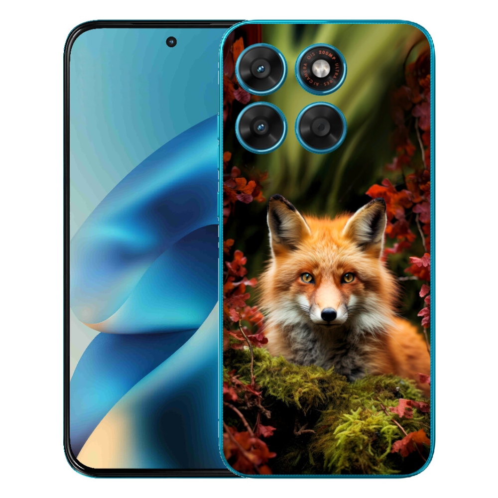 Gélový obal mmCase pre Motorola Moto G87/G77/G67 – líška v lese