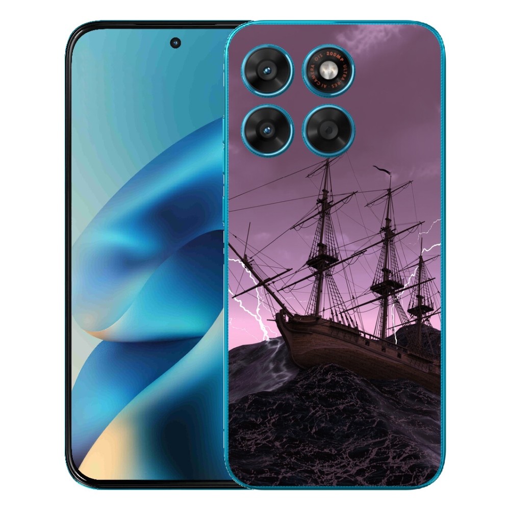 Gélový obal mmCase pre Motorola Moto G87/G77/G67 – loď v búrke