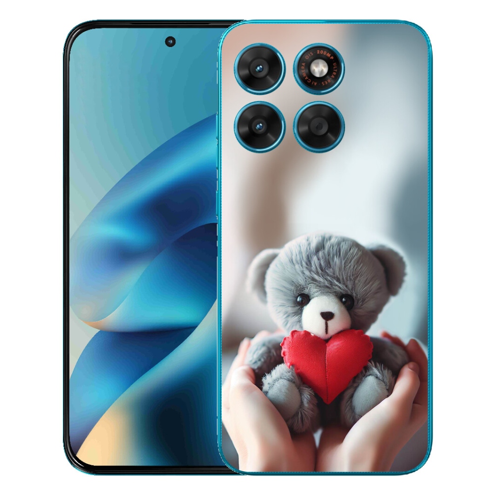 Gélový obal mmCase pre Motorola Moto G87/G77/G67 – medvedík pre zamilovaných