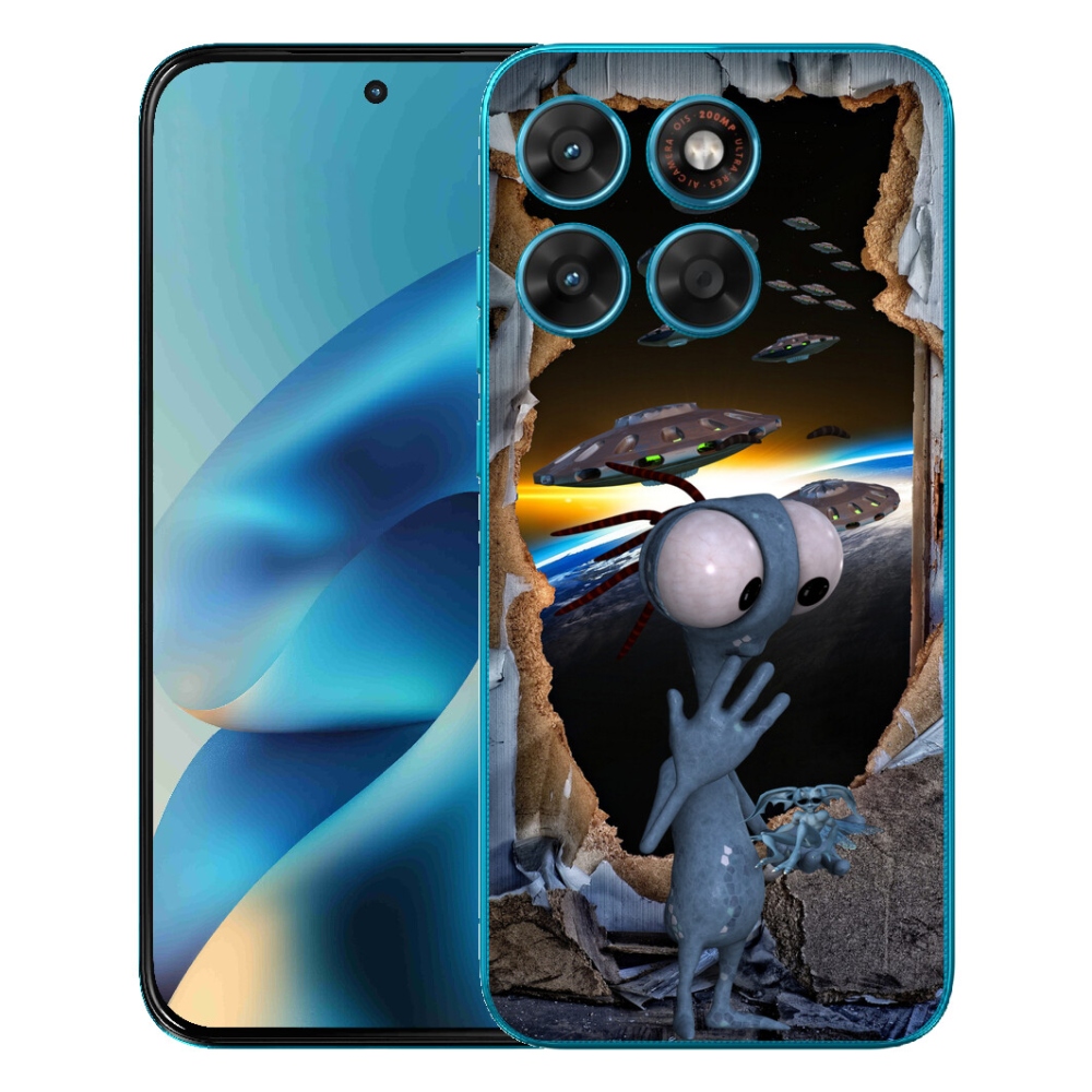 Gélový obal mmCase pre Motorola Moto G87/G77/G67 – mimozemšťan
