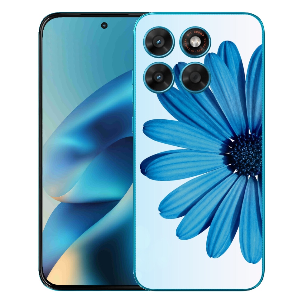 Gélový obal mmCase pre Motorola Moto G87/G77/G67 – modrá margarétka