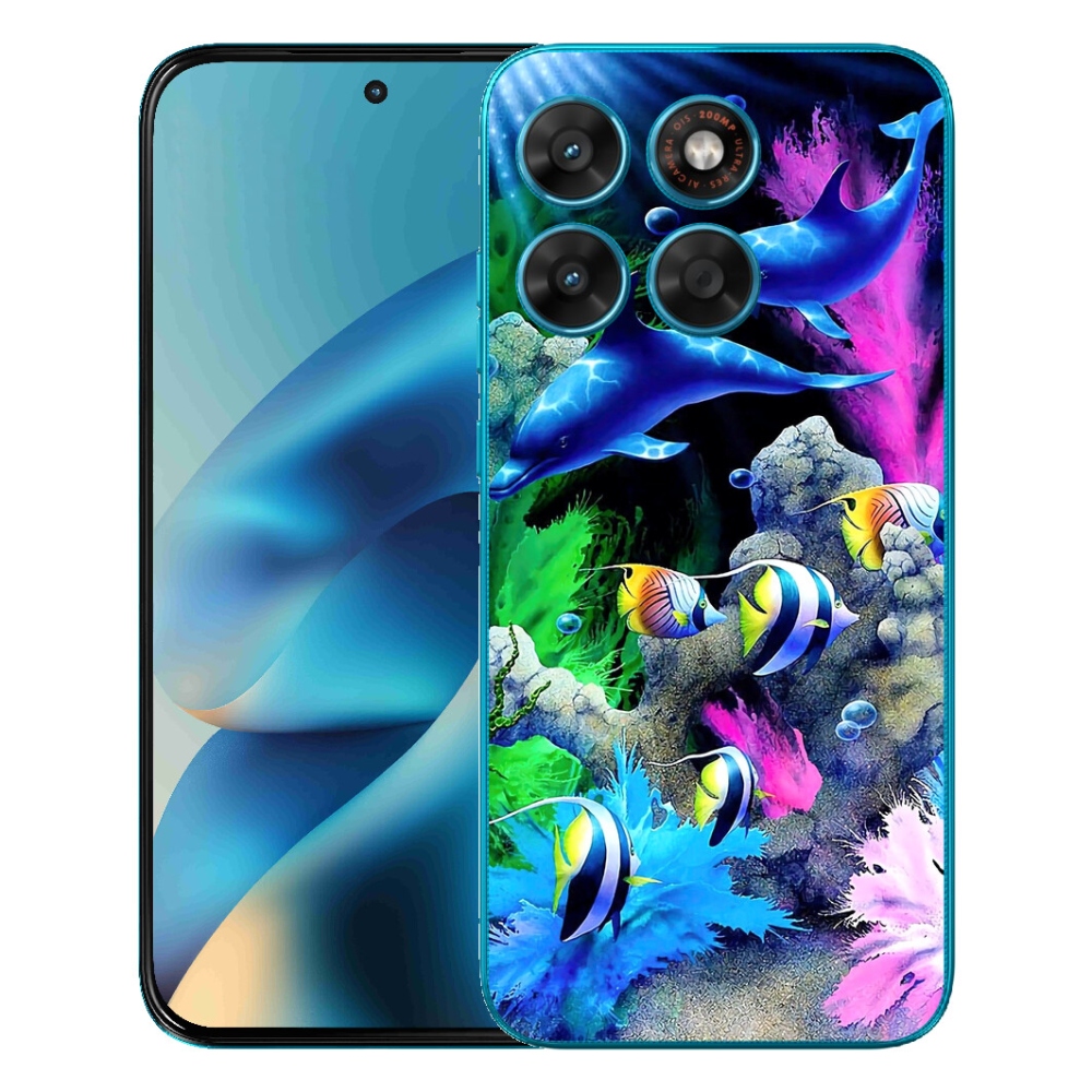 Gélový obal mmCase pre Motorola Moto G87/G77/G67 – morský svet